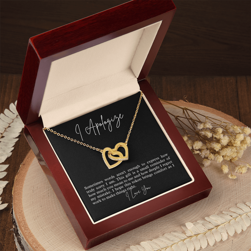 Apology jewelry message card gift for her - Heartfelt Sparks