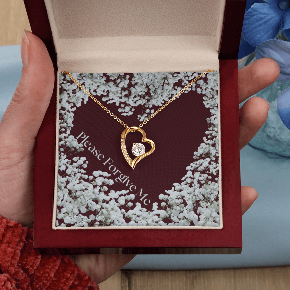Please forgive me jewelry message card, apology gift