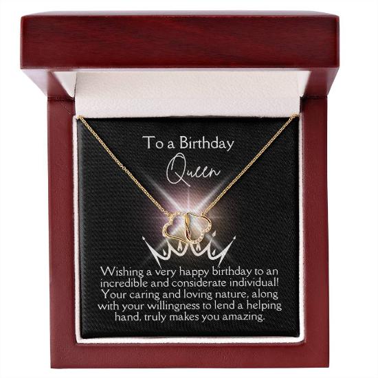 Birthday Queen Jewelry Message Card - Beautiful & Elegant Gift - Heartfelt Sparks