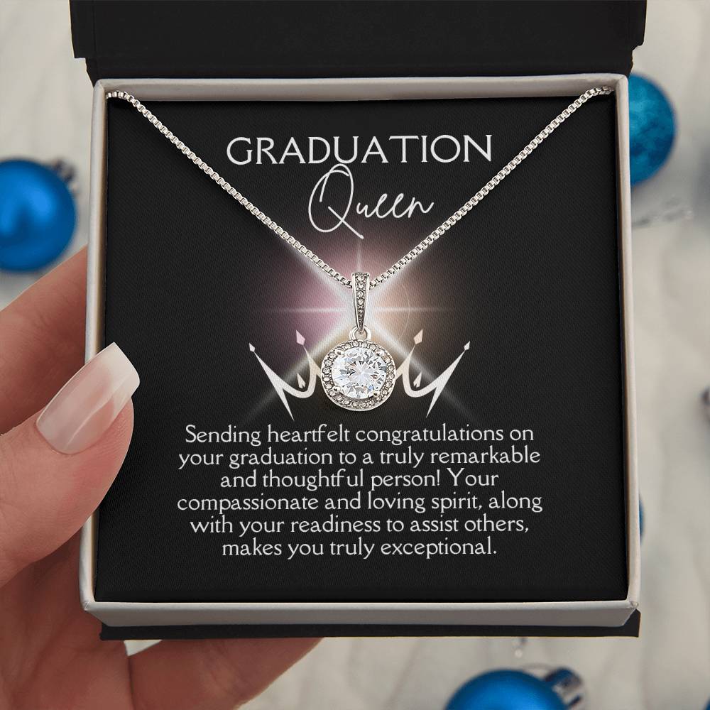 Eternal Hope Graduation Queen Necklace - Heartfelt Congratulations - Heartfelt Sparks