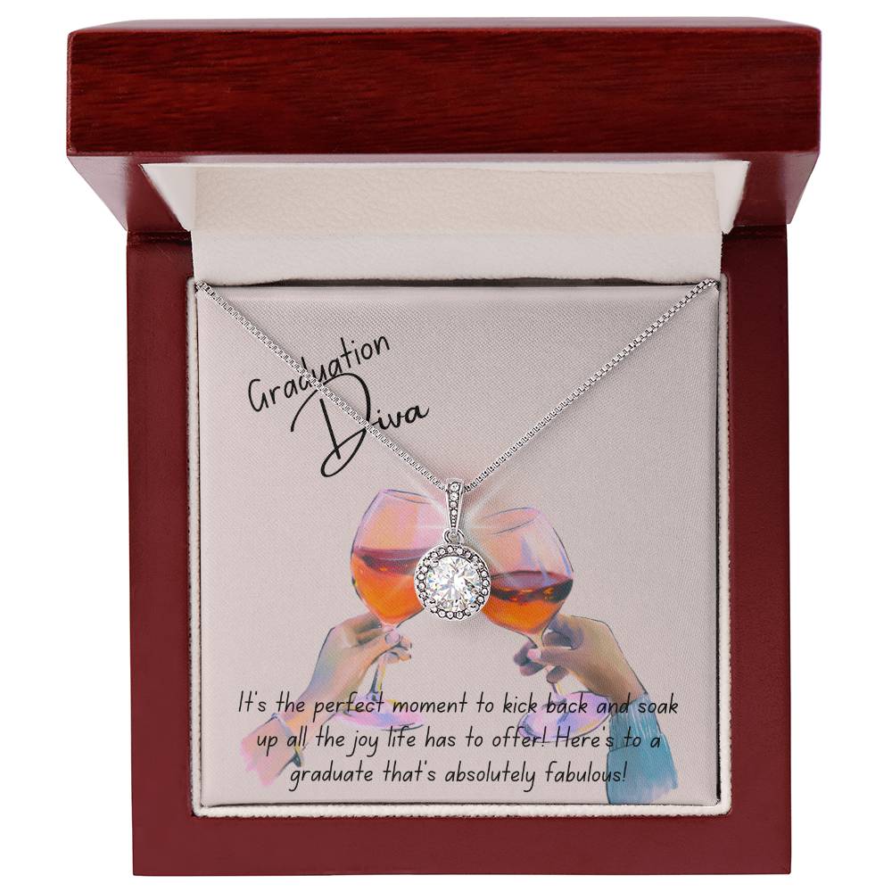 Graduation diva, eternal hope necklace, jewelry message card, gift for her special day - Heartfelt Sparks