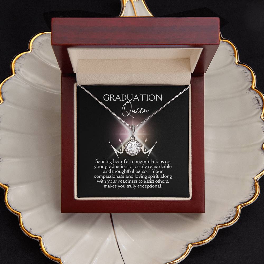 Eternal Hope Graduation Queen Necklace - Heartfelt Congratulations - Heartfelt Sparks