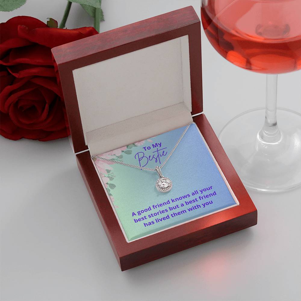 To my bestie birthday jewelry message card gift for her