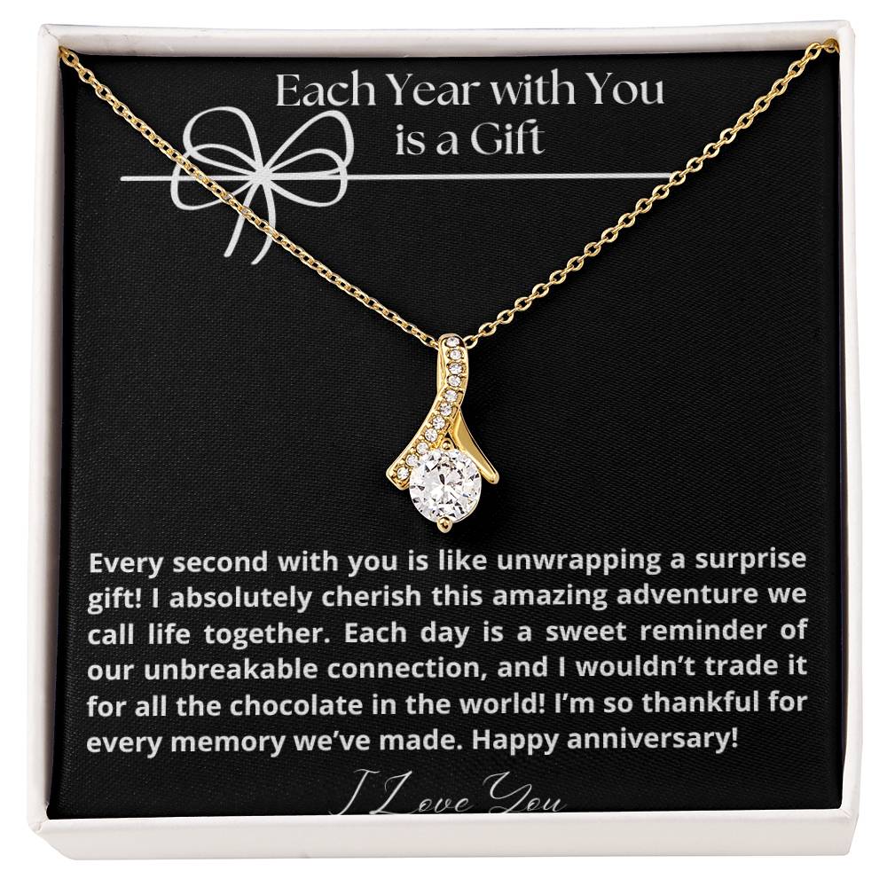 Each year with you is a gift, happy anniversary gift - Heartfelt Sparks