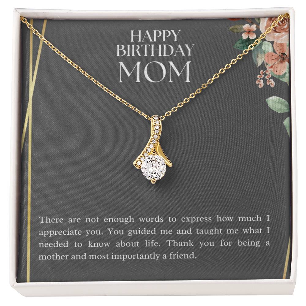 Alluring Beauty Necklace Gift for Mom - Heartfelt Birthday Message Card - Heartfelt Sparks