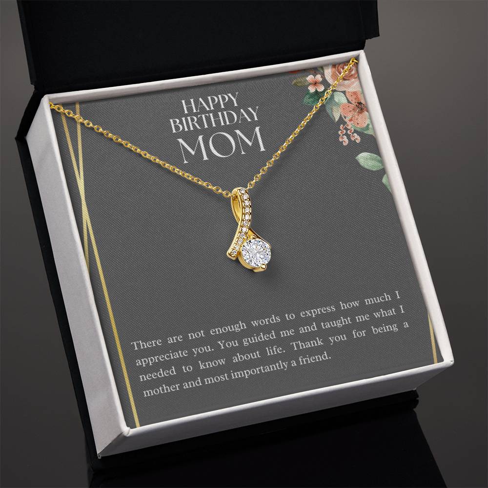 Alluring Beauty Necklace Gift for Mom - Heartfelt Birthday Message Card - Heartfelt Sparks