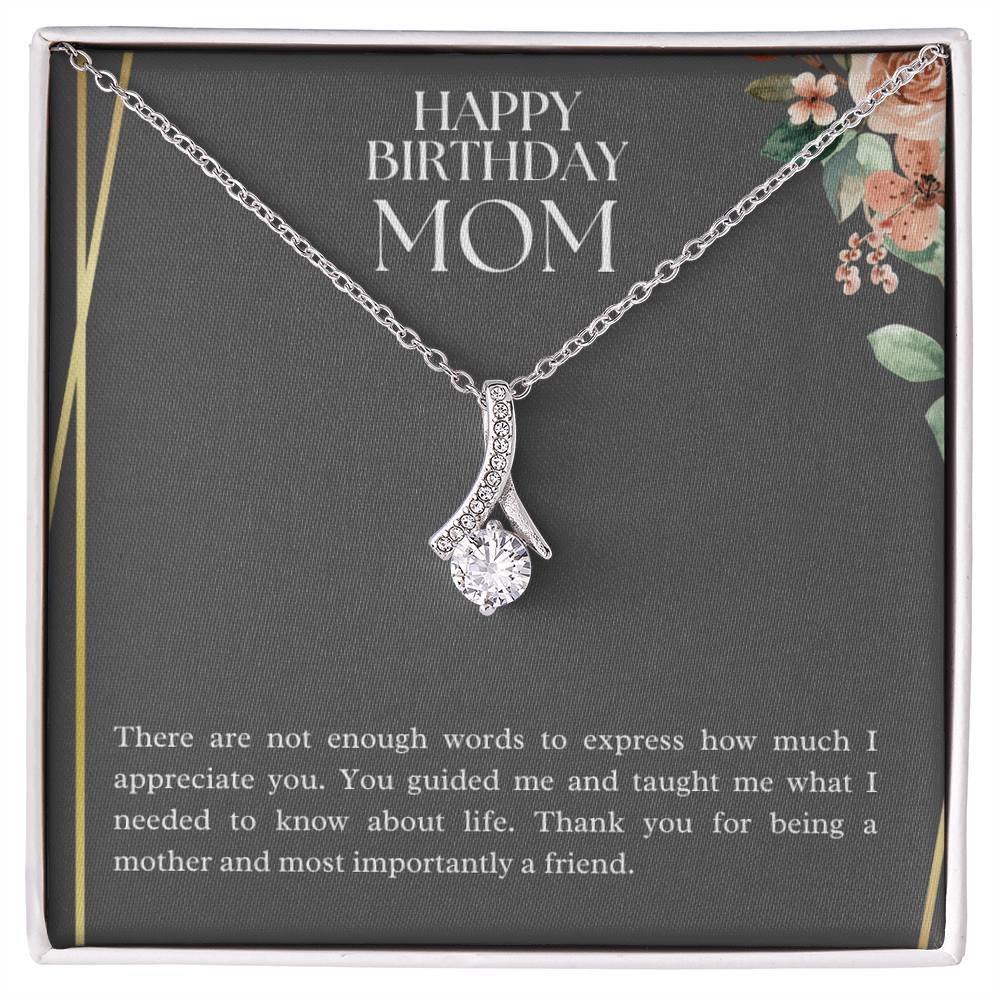 Alluring Beauty Necklace Gift for Mom - Heartfelt Birthday Message Card - Heartfelt Sparks