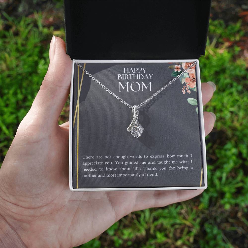 Alluring Beauty Necklace Gift for Mom - Heartfelt Birthday Message Card - Heartfelt Sparks