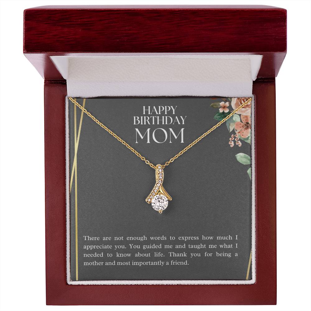 Alluring Beauty Necklace Gift for Mom - Heartfelt Birthday Message Card - Heartfelt Sparks