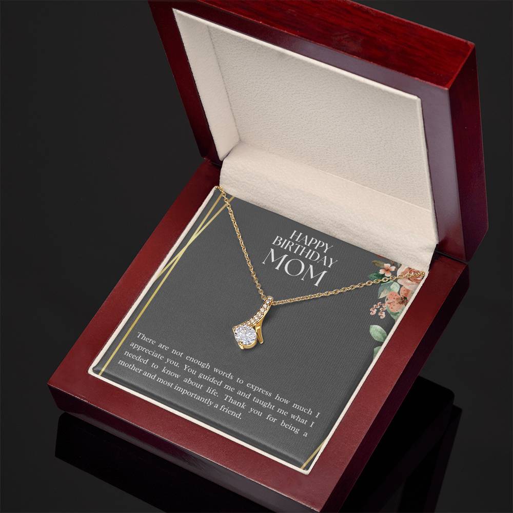 Alluring Beauty Necklace Gift for Mom - Heartfelt Birthday Message Card - Heartfelt Sparks