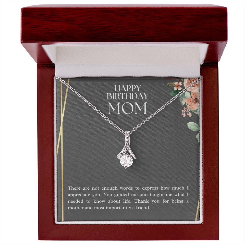 Alluring Beauty Necklace Gift for Mom - Heartfelt Birthday Message Card - Heartfelt Sparks