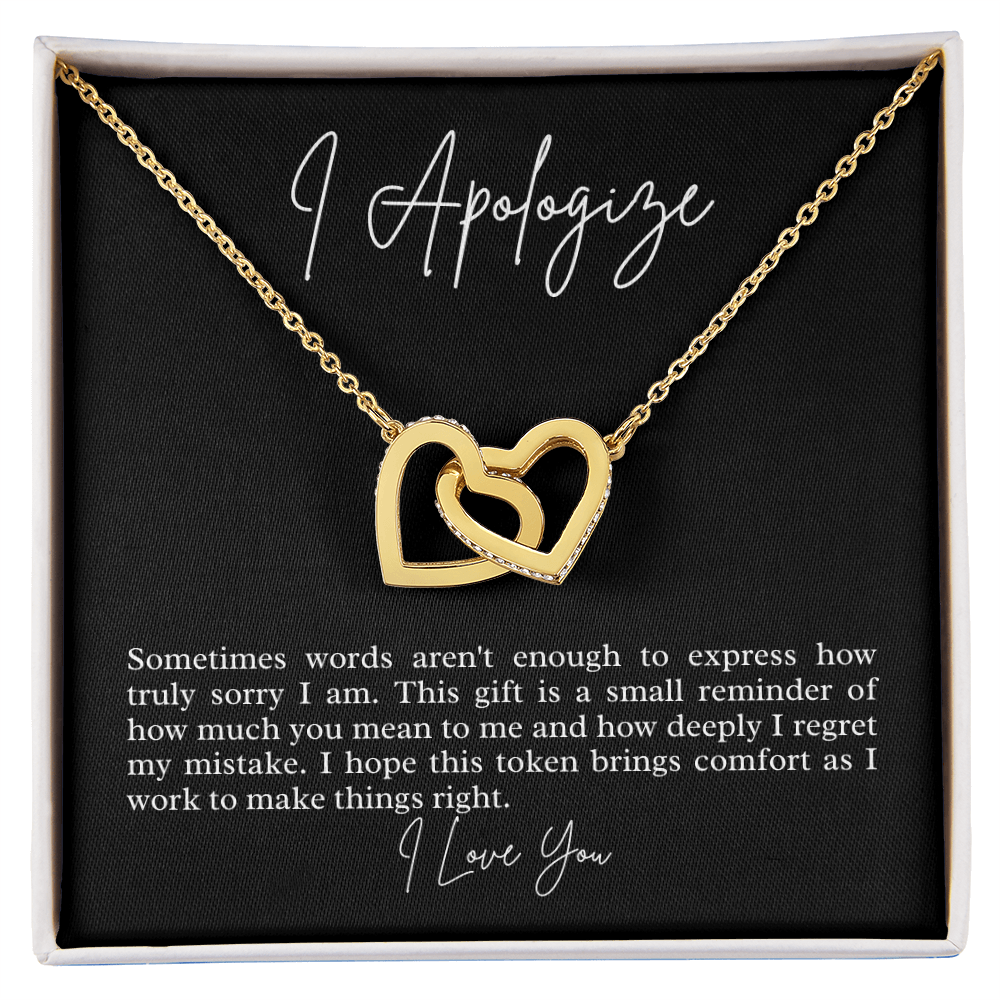 Apology jewelry message card gift for her