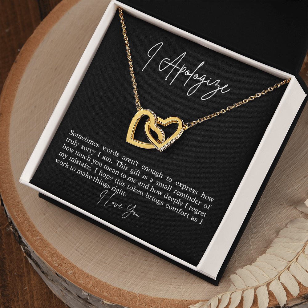 Apology jewelry message card gift for her