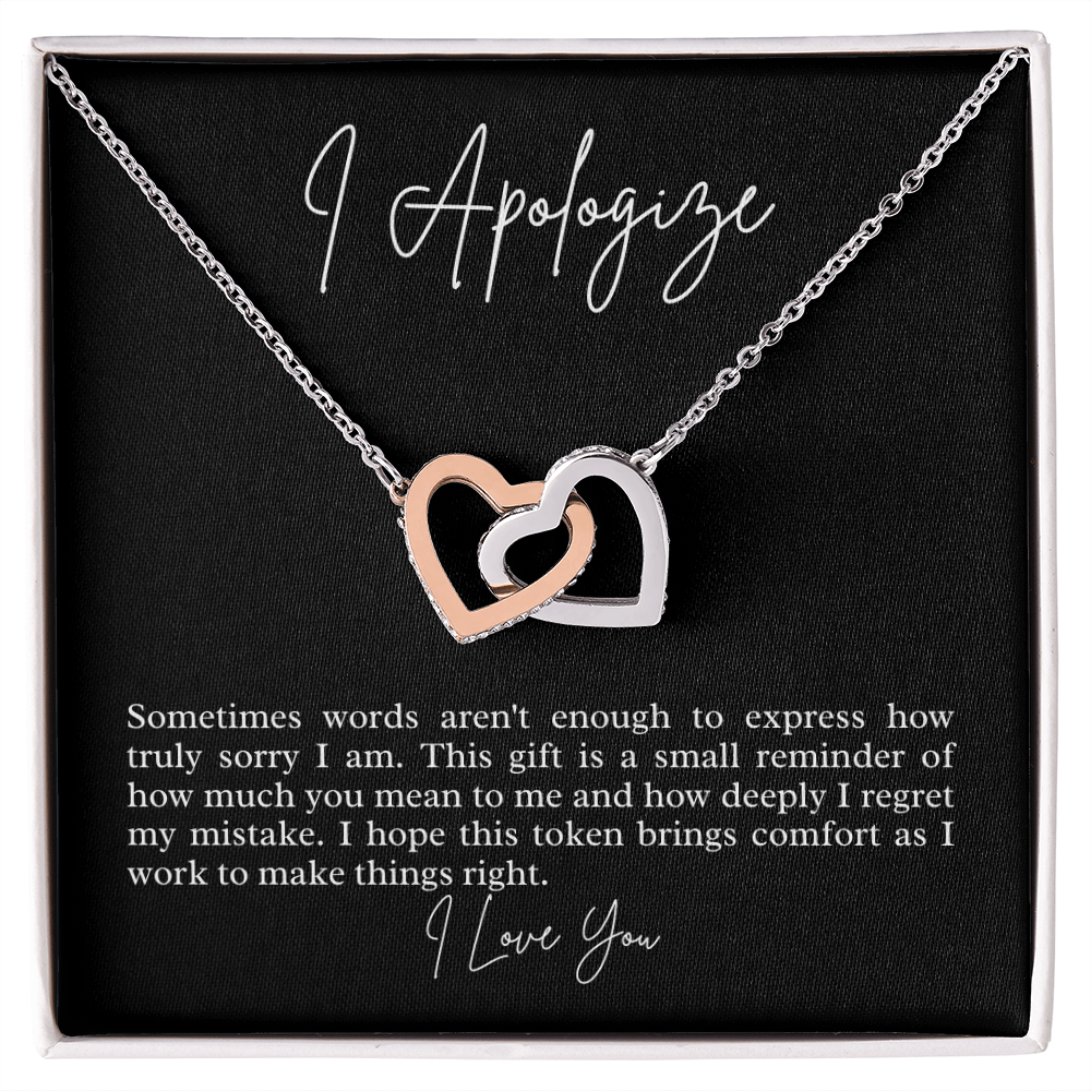 Apology jewelry message card gift for her