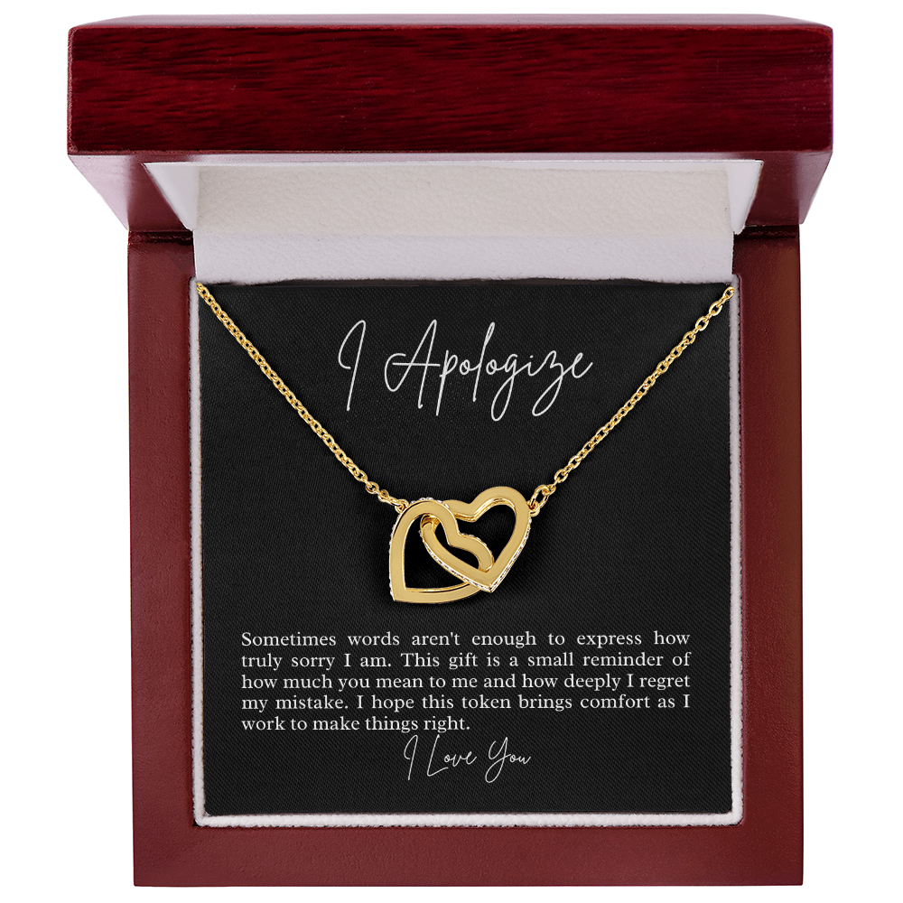 Apology jewelry message card gift for her