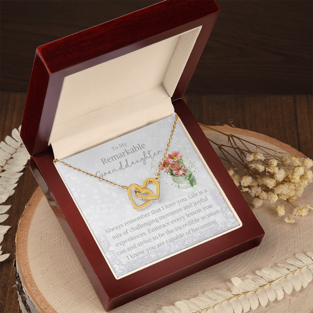 Graduation jewelry message card for granddaughter