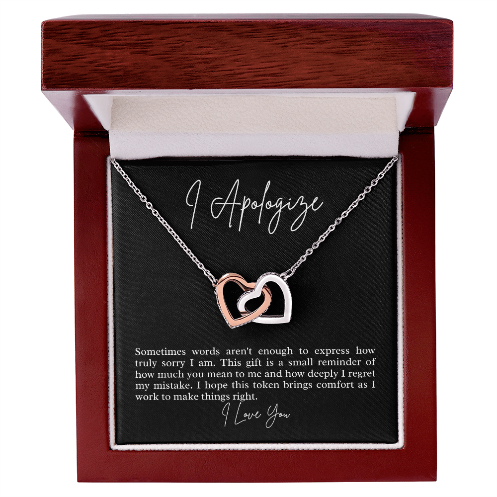 Apology jewelry message card gift for her