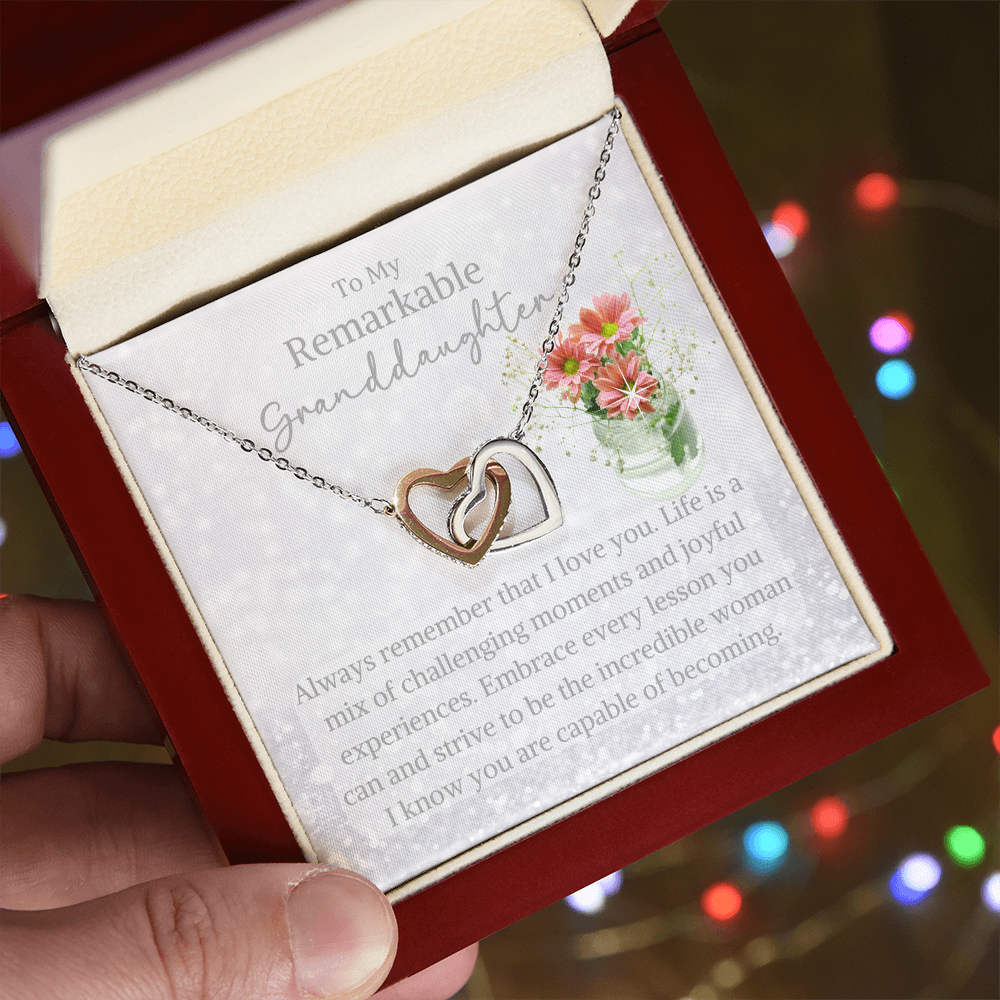 Graduation jewelry message card for granddaughter