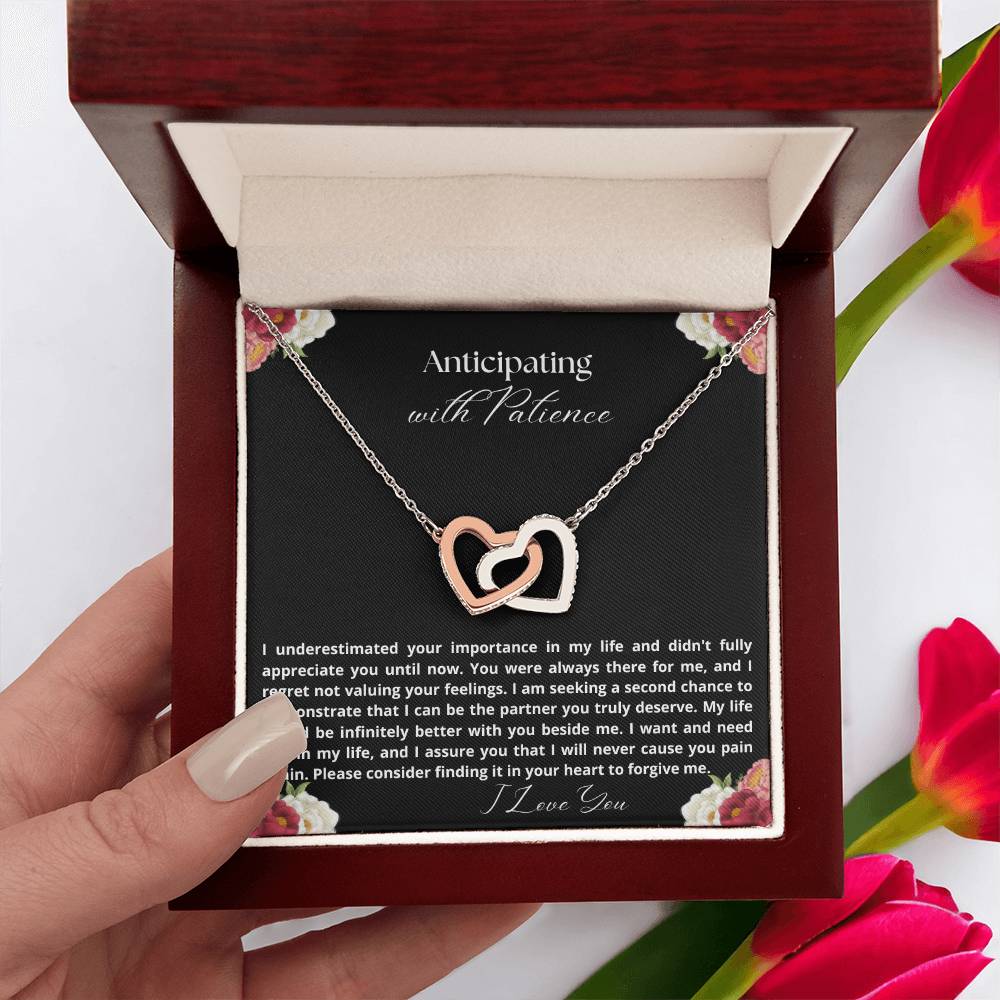 Anticipating with patience jewelry message card, apology gift - Heartfelt Sparks