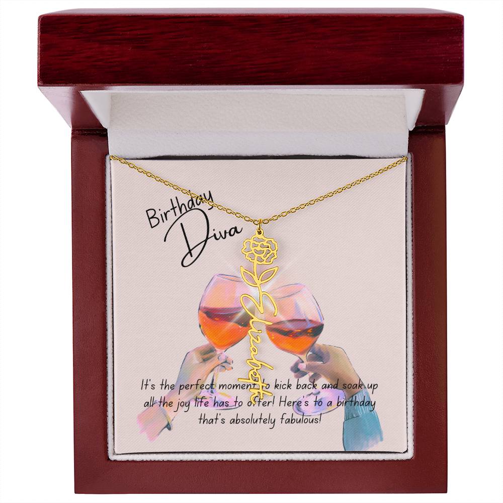 To a birthday diva fun jewelry message card, gift for a friend, coworker or loved one, bring the sassiness to her - Heartfelt Sparks