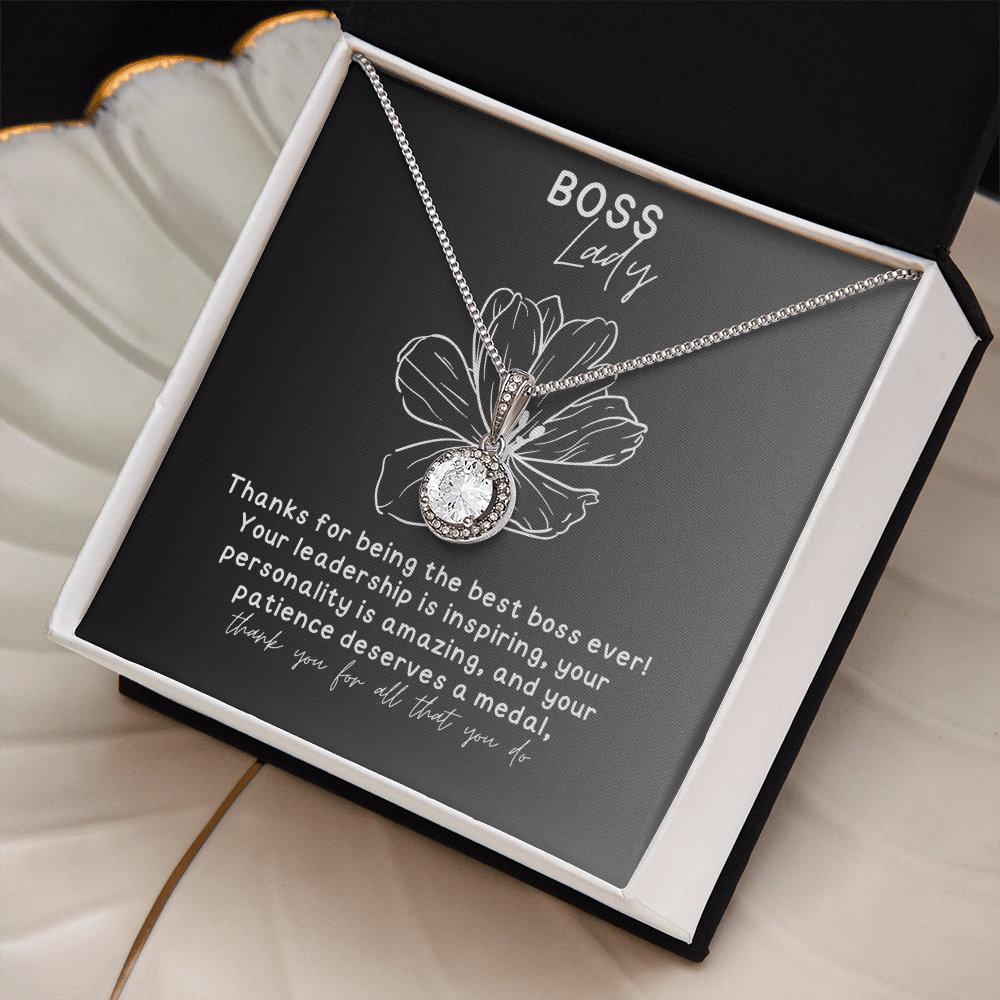 Birthday gift for boss lady, supervisor jewelry message card - Heartfelt Sparks