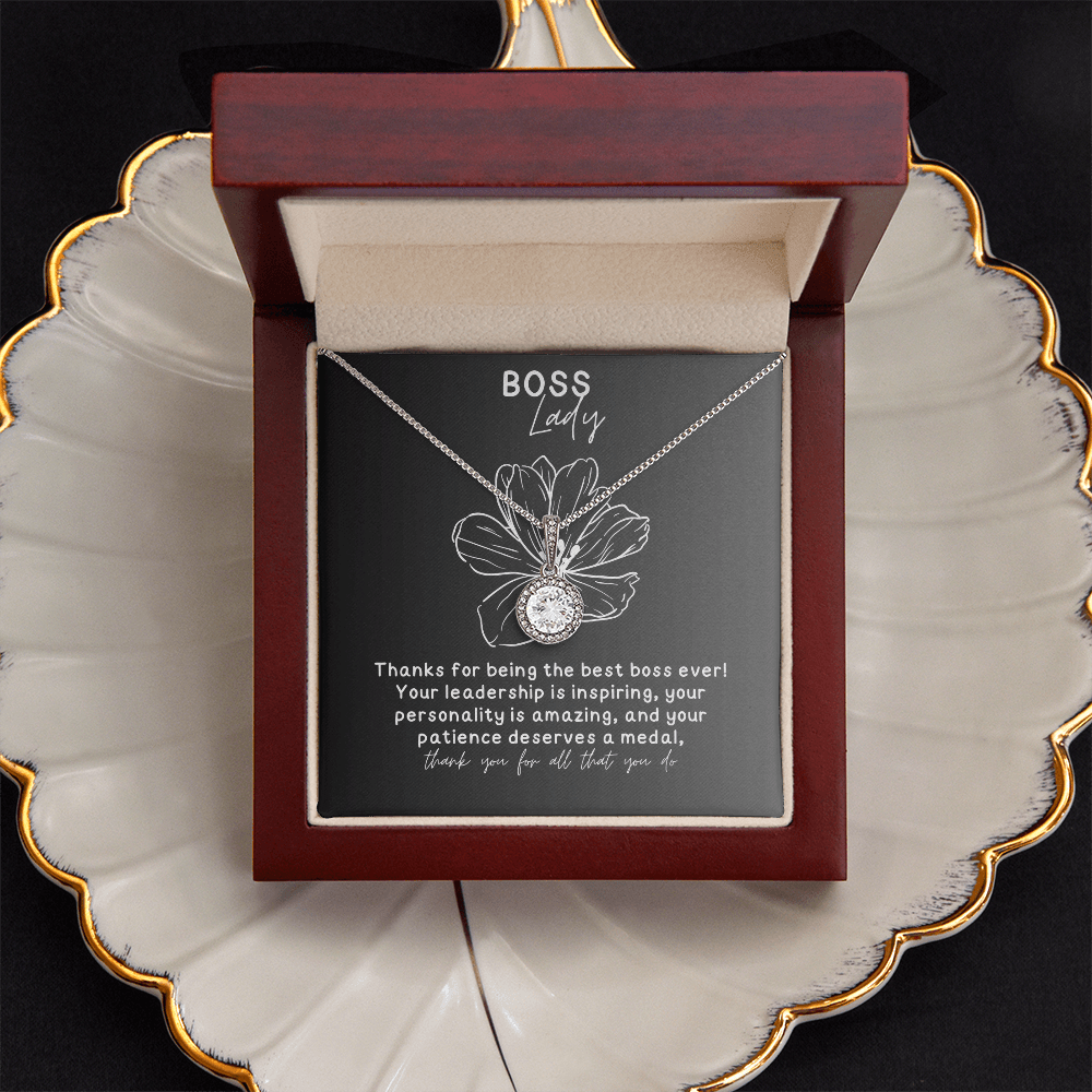 Birthday gift for boss lady, supervisor jewelry message card - Heartfelt Sparks