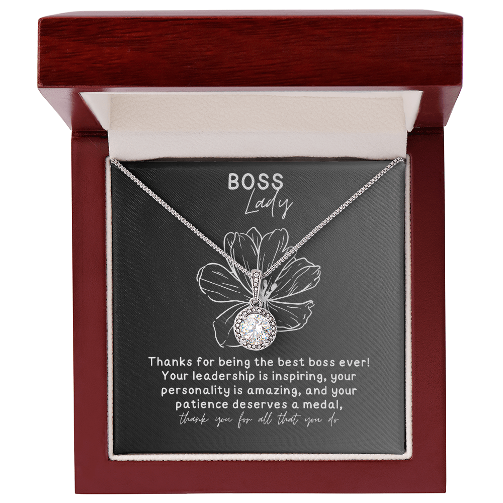 Birthday gift for boss lady, supervisor jewelry message card - Heartfelt Sparks