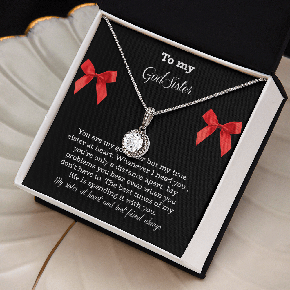 Birthday jewelry message card for God sister - Heartfelt Sparks