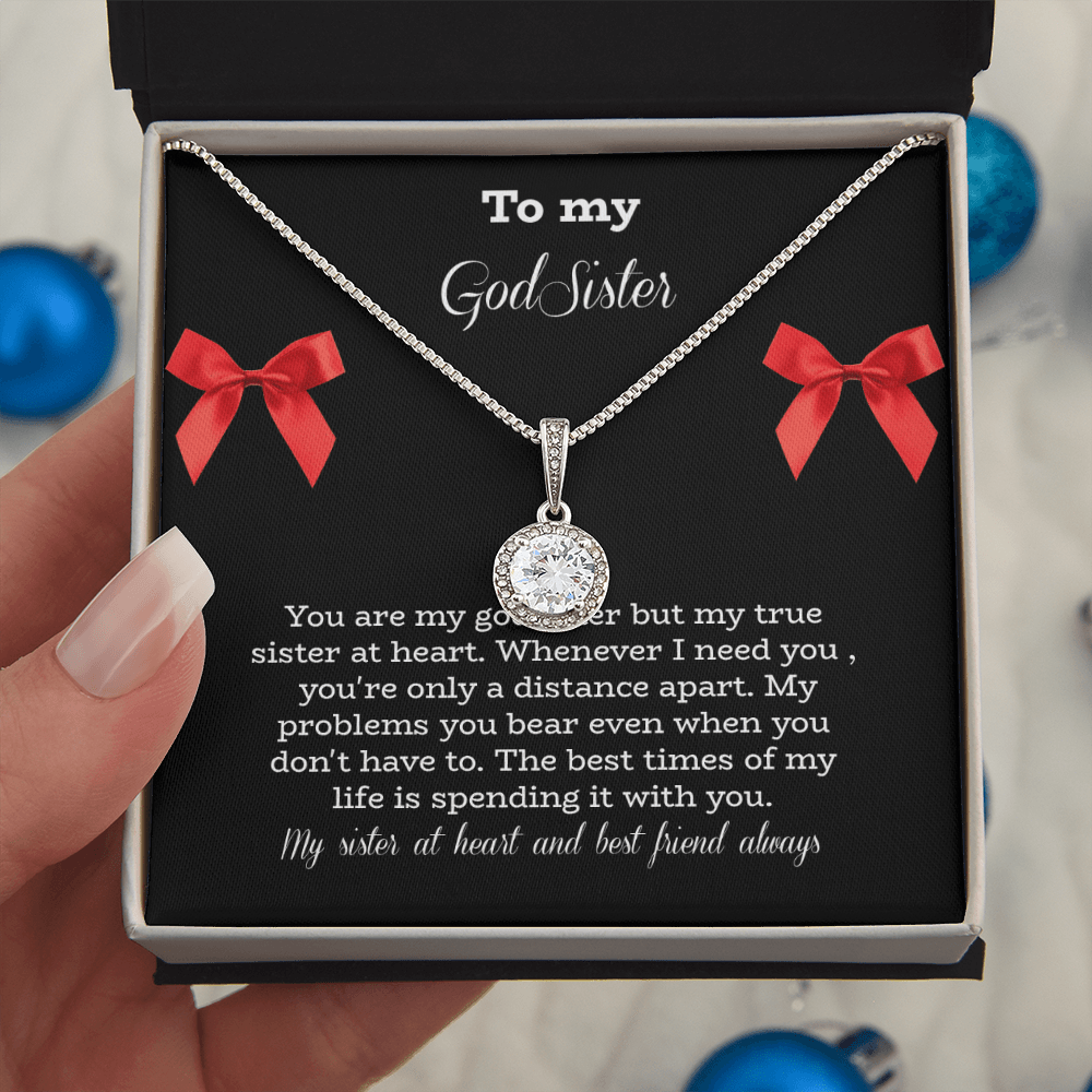Birthday jewelry message card for God sister - Heartfelt Sparks