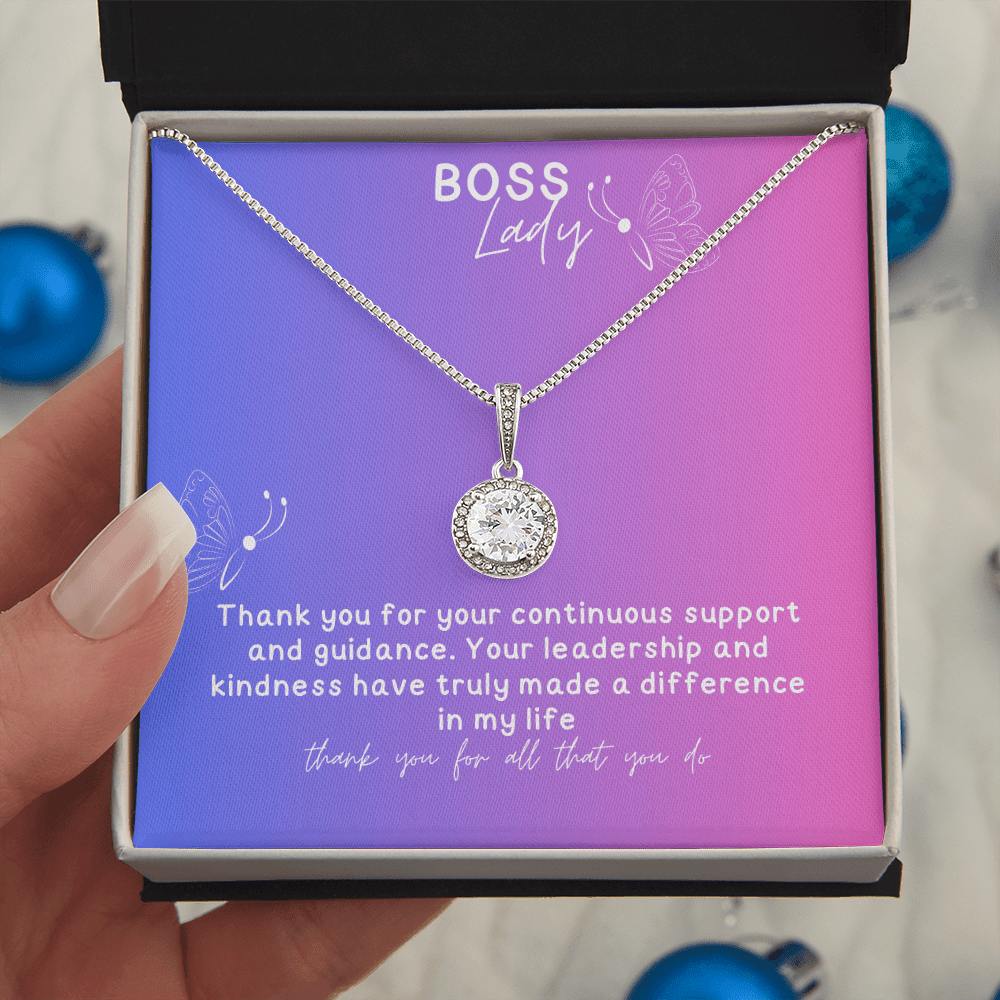 Boss Lady birthday gift jewelry message card - Heartfelt Sparks