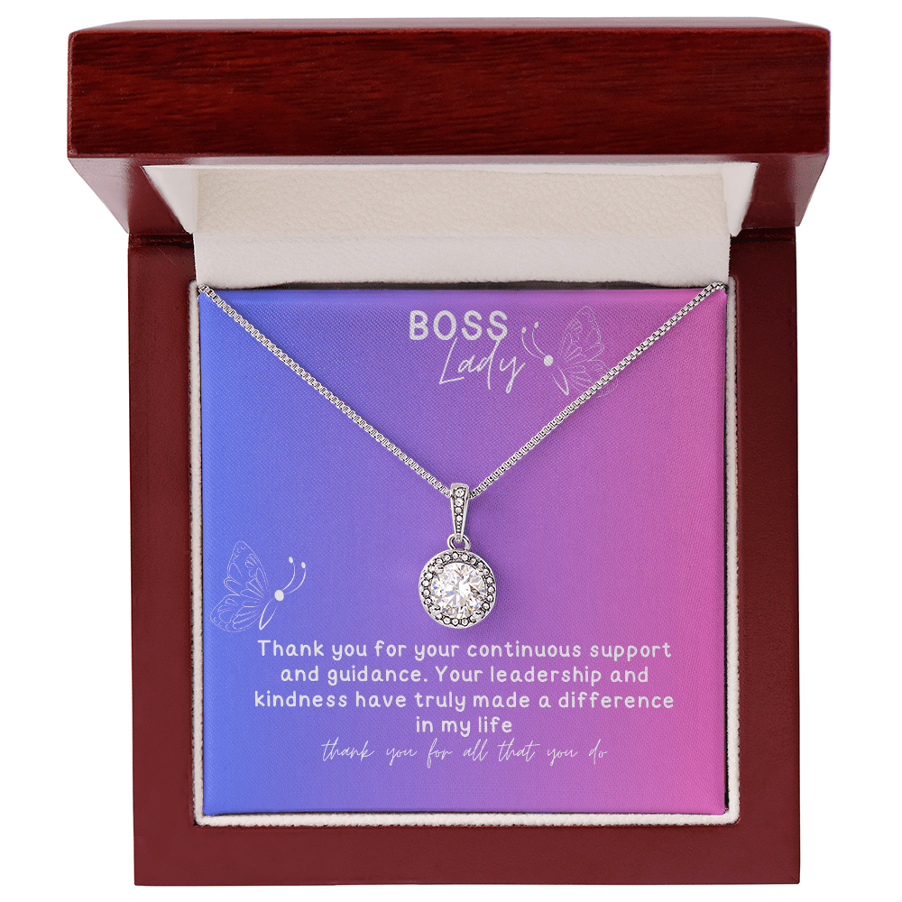 Boss Lady birthday gift jewelry message card - Heartfelt Sparks