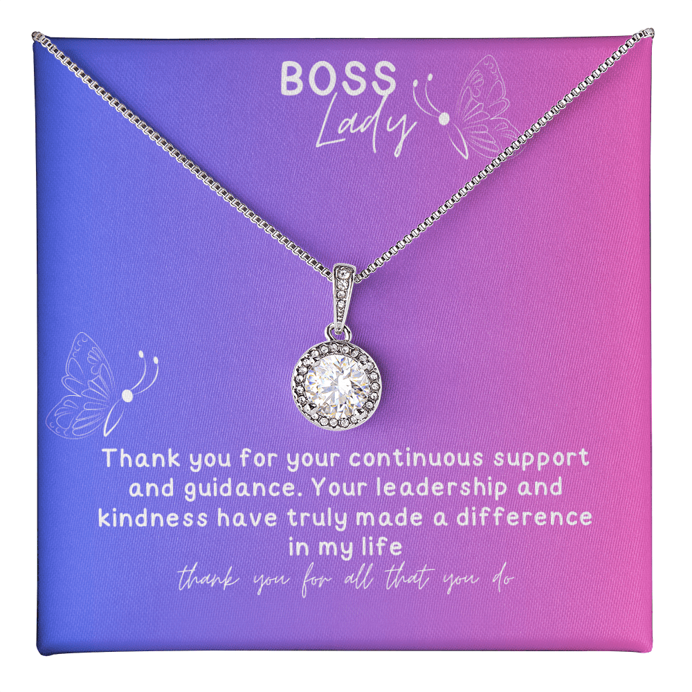 Boss Lady birthday gift jewelry message card - Heartfelt Sparks