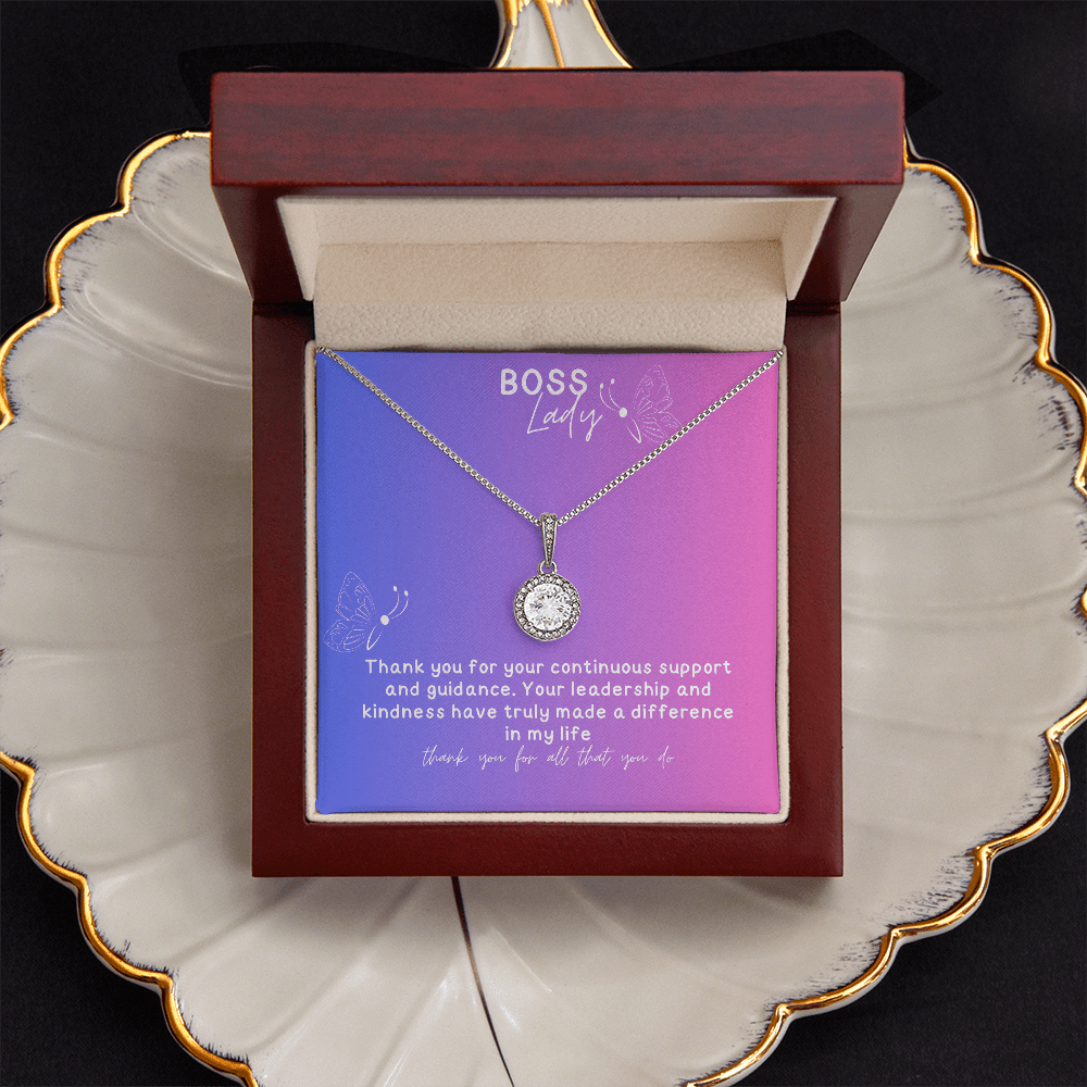 Boss Lady birthday gift jewelry message card - Heartfelt Sparks