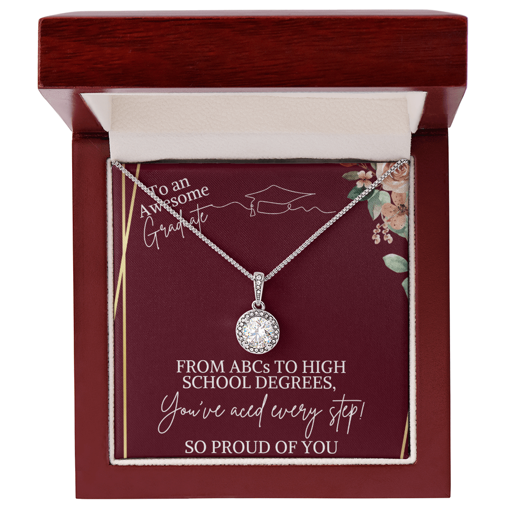 Graduation jewelry message card gift for her, Eternal hope necklace - Heartfelt Sparks