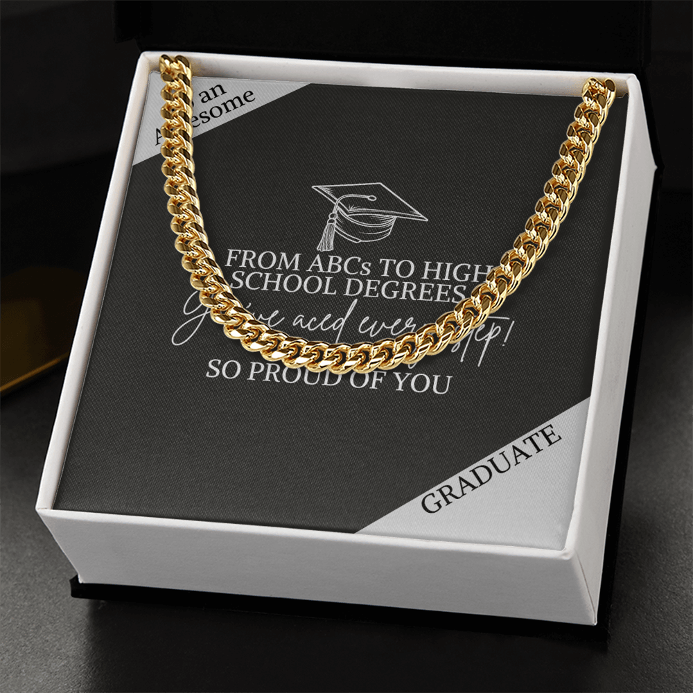 Graduation jewelry message card gift for his high school graduation - Heartfelt Sparks