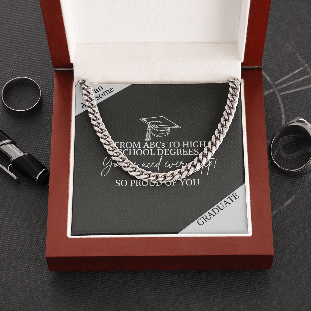 Graduation jewelry message card gift for his high school graduation - Heartfelt Sparks