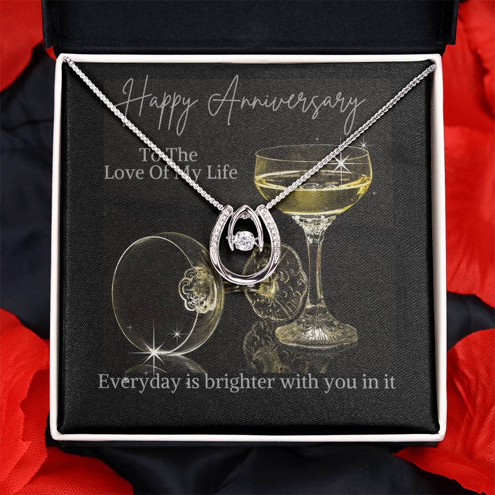 Happy Anniversary gift, jewelry message card - Heartfelt Sparks