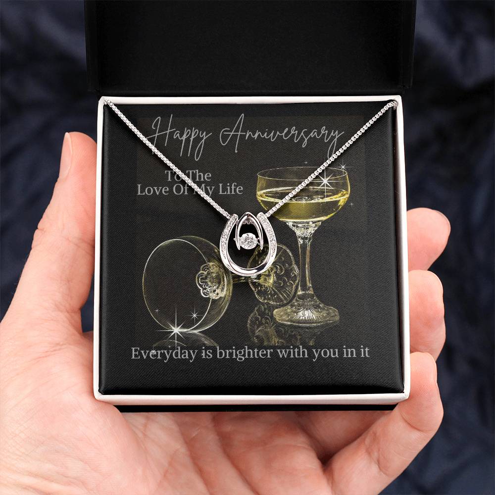 Happy Anniversary gift, jewelry message card - Heartfelt Sparks