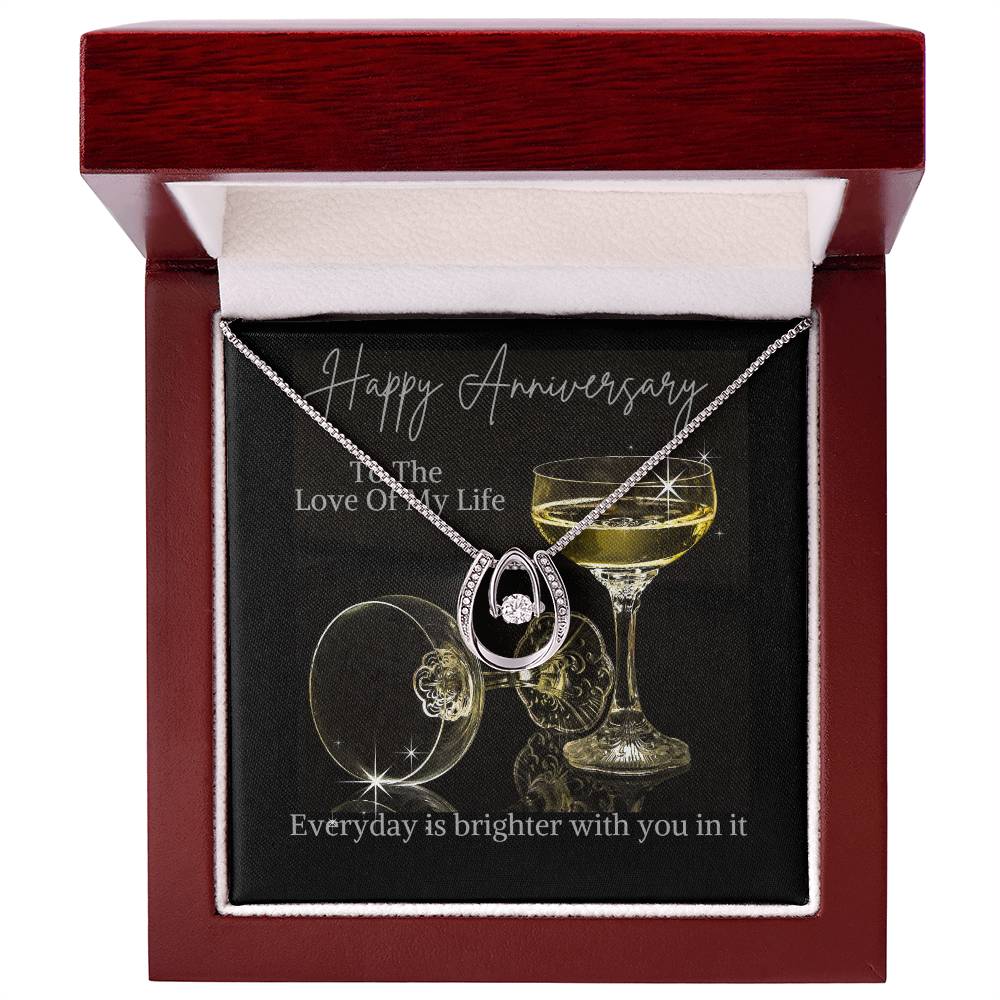 Happy Anniversary gift, jewelry message card - Heartfelt Sparks