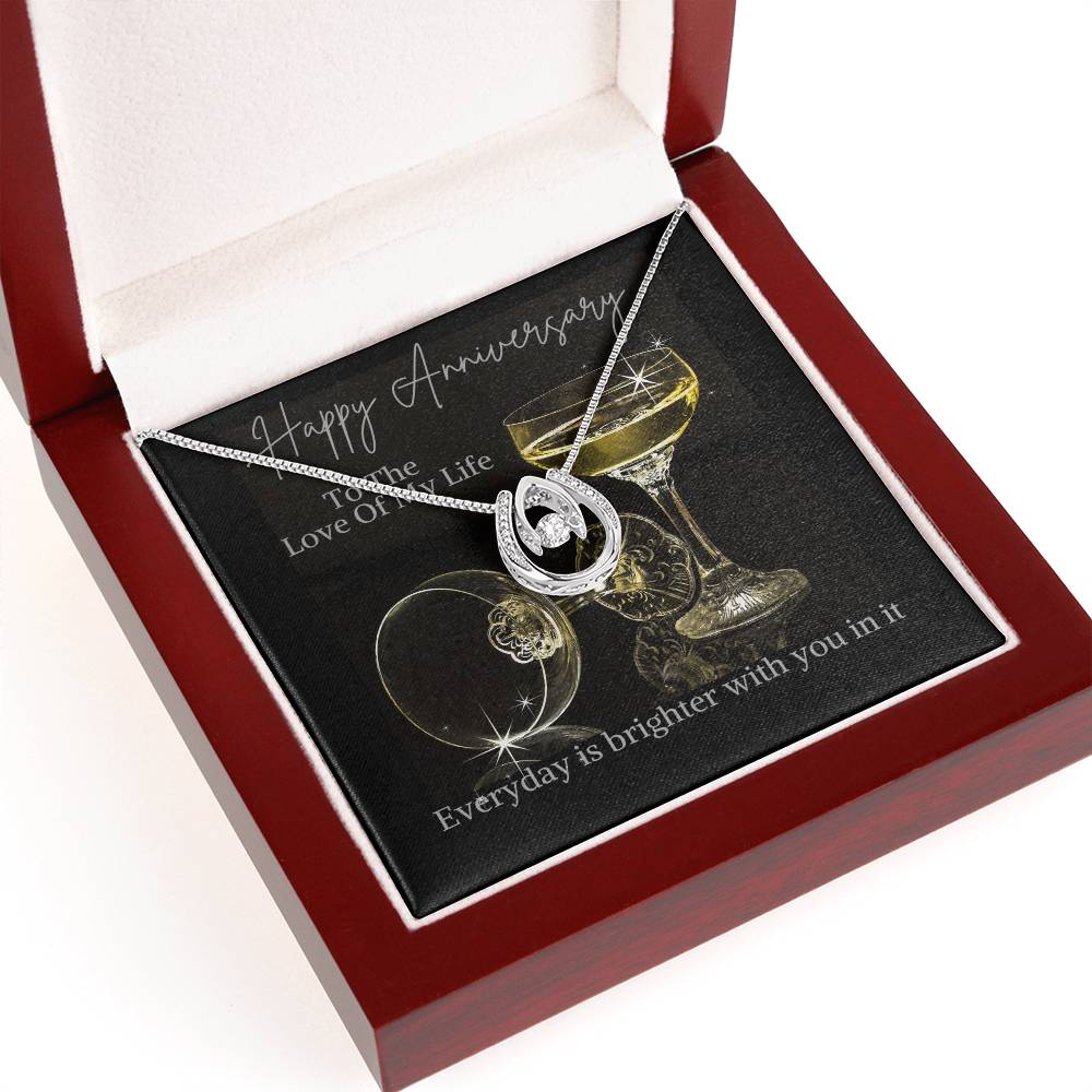 Happy Anniversary gift, jewelry message card - Heartfelt Sparks
