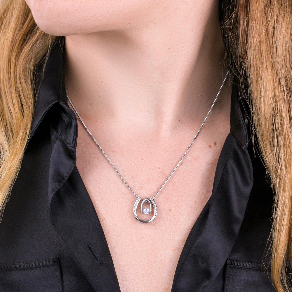 Happy Anniversary, lucky in love necklace - Heartfelt Sparks