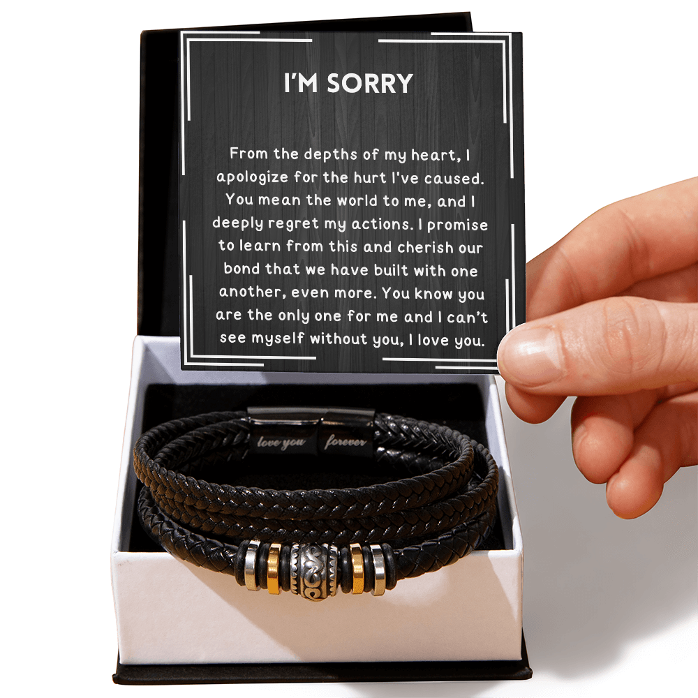 I'm sorry bracelet for him, heartfelt apology gift - Heartfelt Sparks