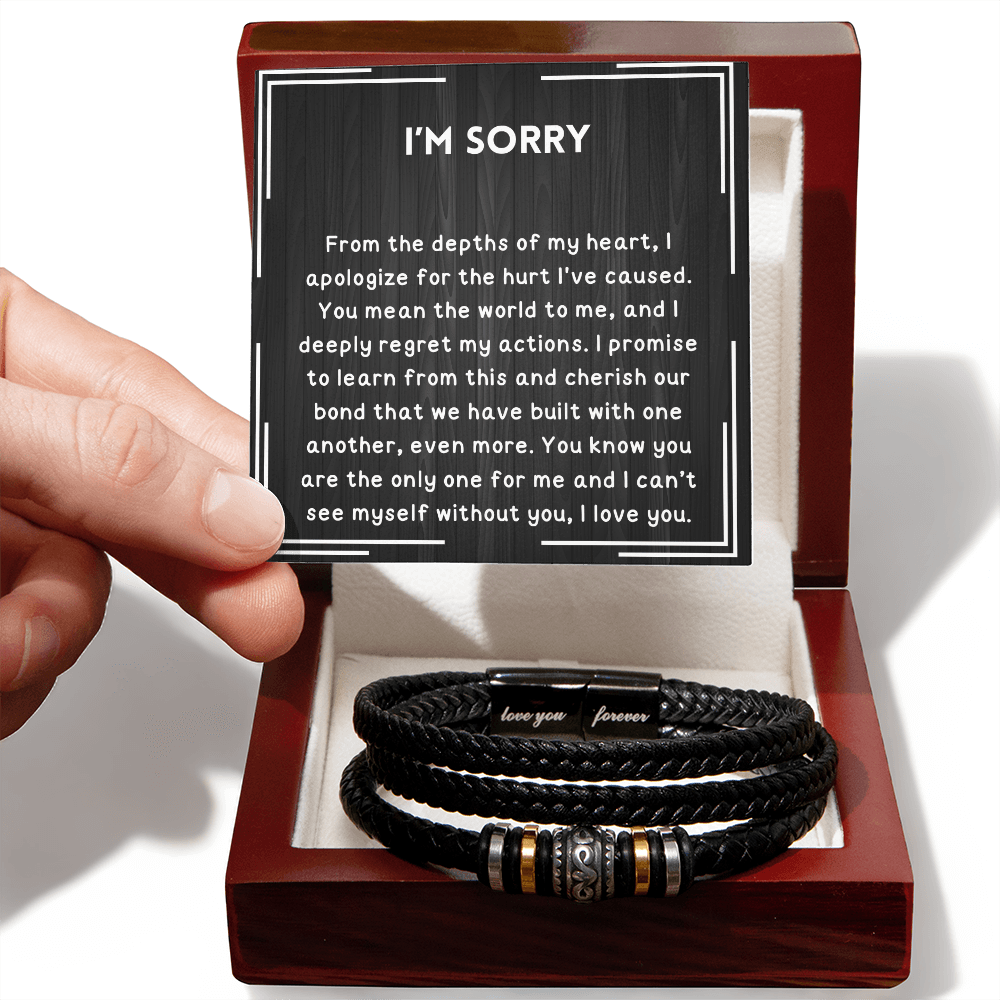 I'm sorry bracelet for him, heartfelt apology gift - Heartfelt Sparks