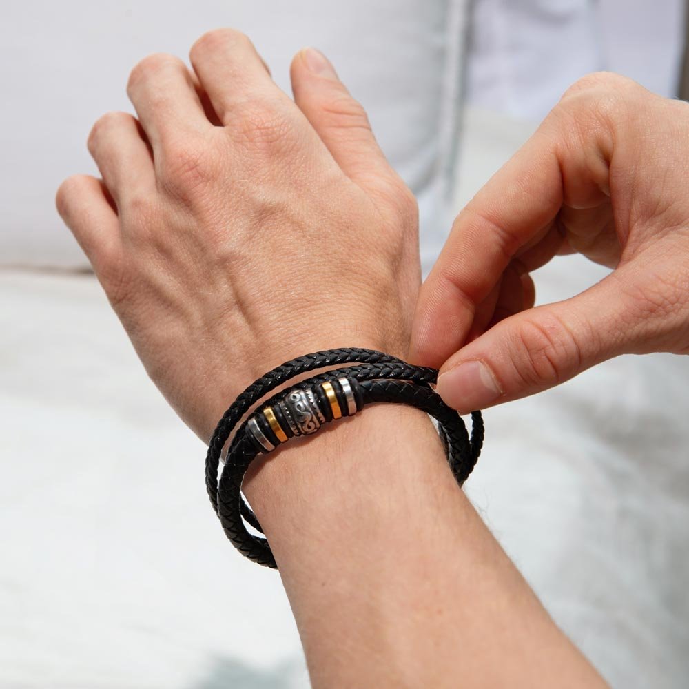 Men's "Love you Forever" bracelet, Apology gift for him - Heartfelt Sparks