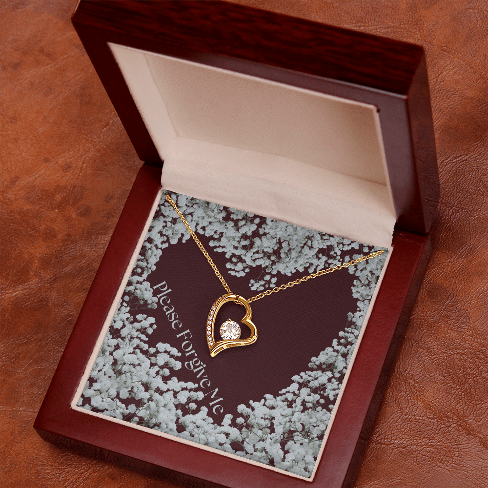 Please forgive me jewelry message card, apology gift - Heartfelt Sparks