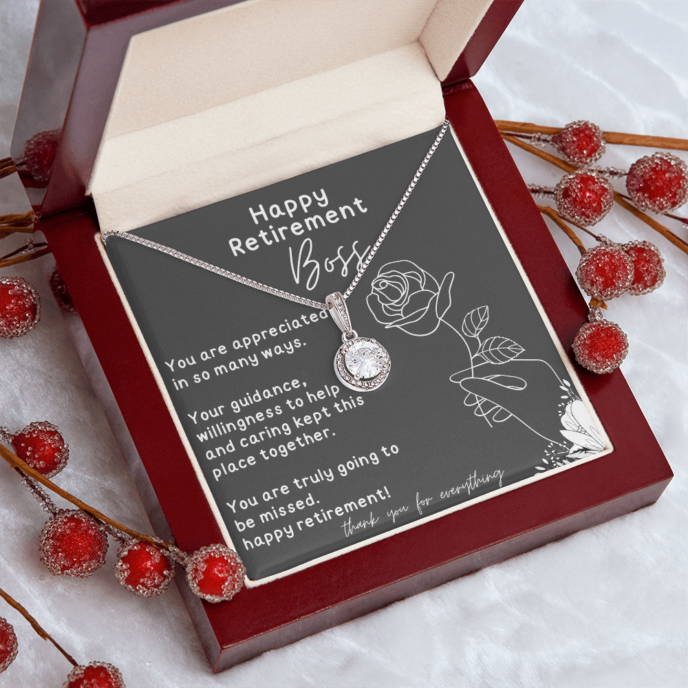 Retirement Jewelry message card, gift for boss - Heartfelt Sparks