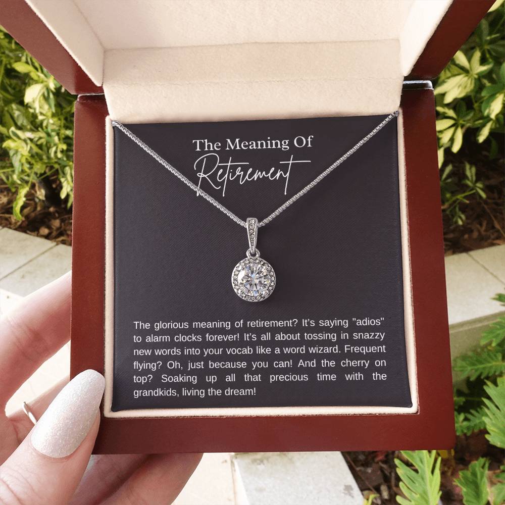The meaning of retirement eternal hope necklace, jewelry card gift for her - Heartfelt Sparks