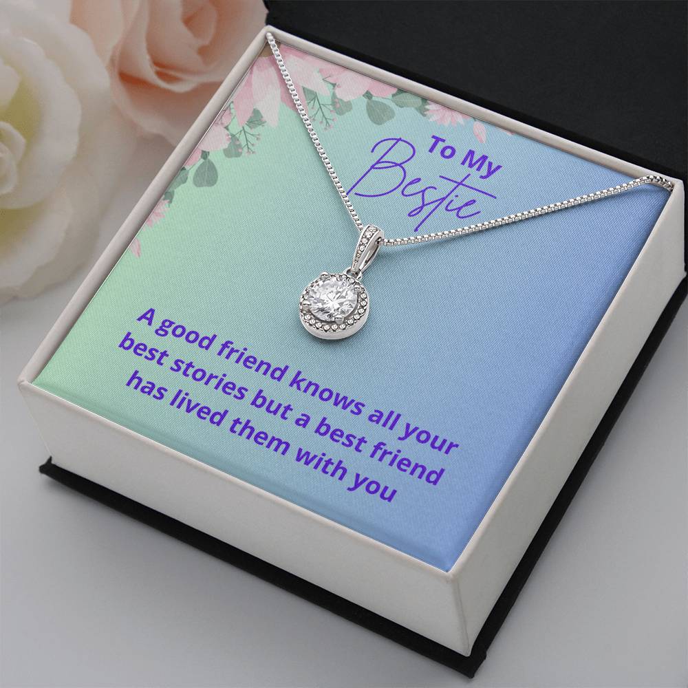 To my bestie birthday jewelry message card gift for her