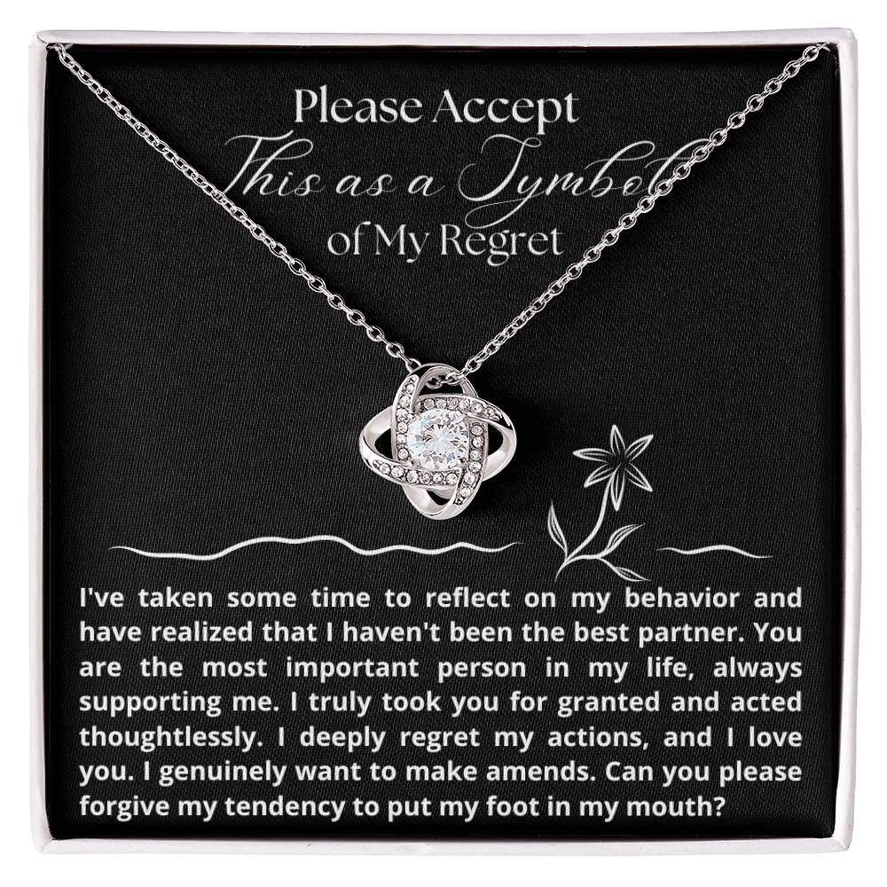 Please accept this as a symbol of my regret jewelry message card, apology gift - Heartfelt Sparks