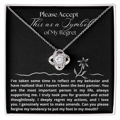 Please accept this as a symbol of my regret jewelry message card, apology gift - Heartfelt Sparks
